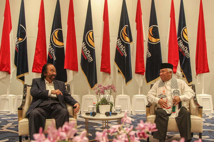 Din Syamsuddin Temui Surya Paloh di NasDem Tower