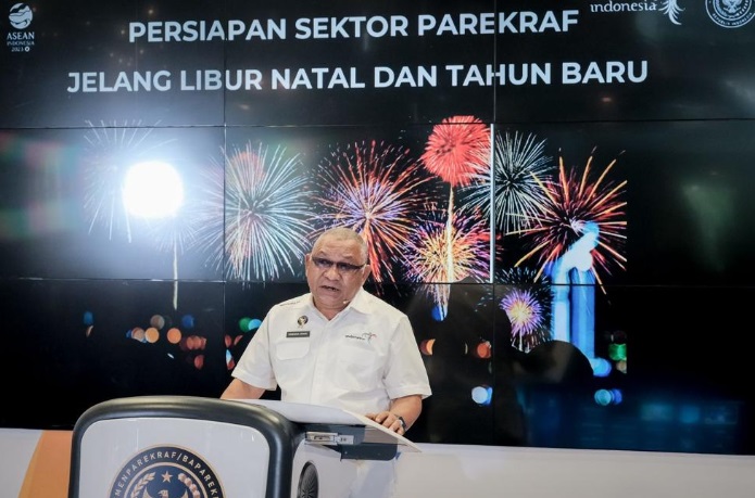 Deputi Bidang Produk Wisata dan Penyelenggara Kegiatan (Event) Vinsensius Jemadu di acara 