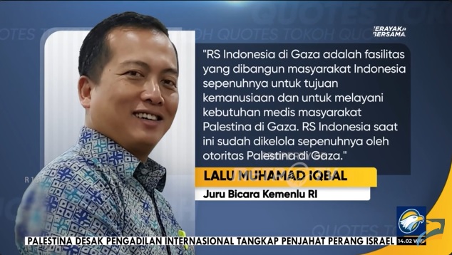 Kemlu Bantah Tuduhan Israel RS Indonesia Tampung Hamas