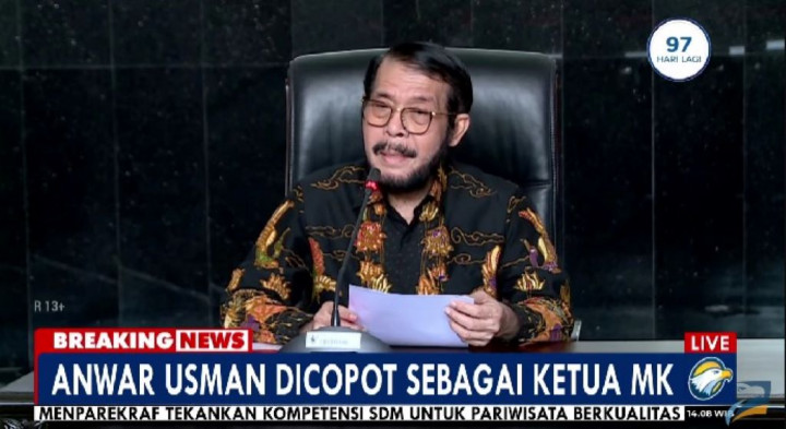 Dicopot dari Ketua MK, Anwar Usman Sebut Ada Upaya Politisasi