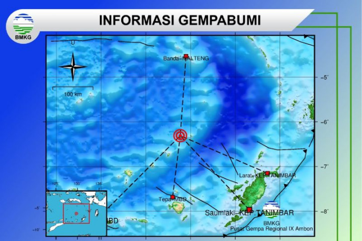 Kepulauan Tanimbar Diguncang 5 Kali Gempa Susulan, Terbesar Magnitudo 5,6
