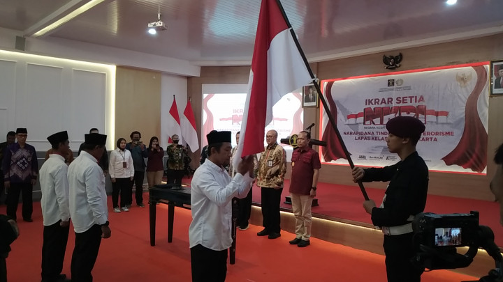 Tiga Napiter Eks Anggota JI dan JAD Ikrar Setia NKRI