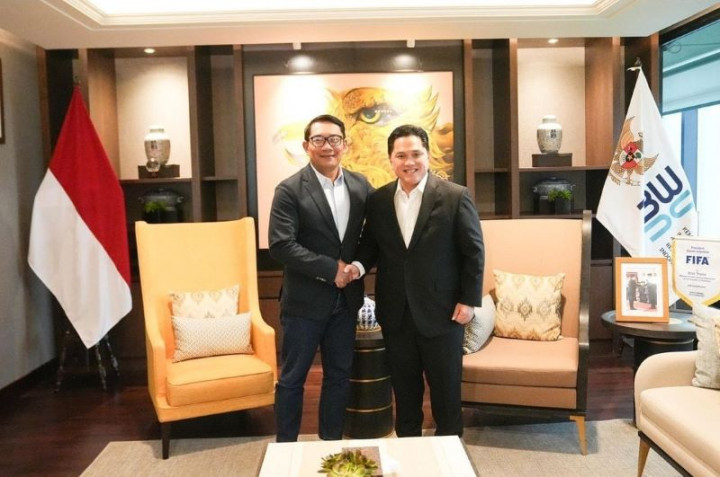 Netizen Heboh Erick Thohir Ketemu Ridwan Kamil, Ada Apa?