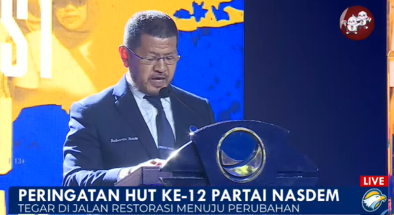Ketua Pelaksana Peringatan HUT ke-12 Partai NasDem, Roberth Rouw.