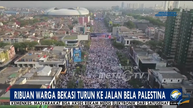 Ribuan Warga Bekasi Turun ke Jalan Suarakan Dukungan untuk Palestina