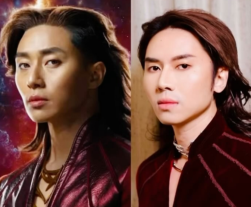 Prince Yan dalam Film 'The Marvels' dan Rafael Tan. (Foto: Dok. Instagram/@rafaell_16)