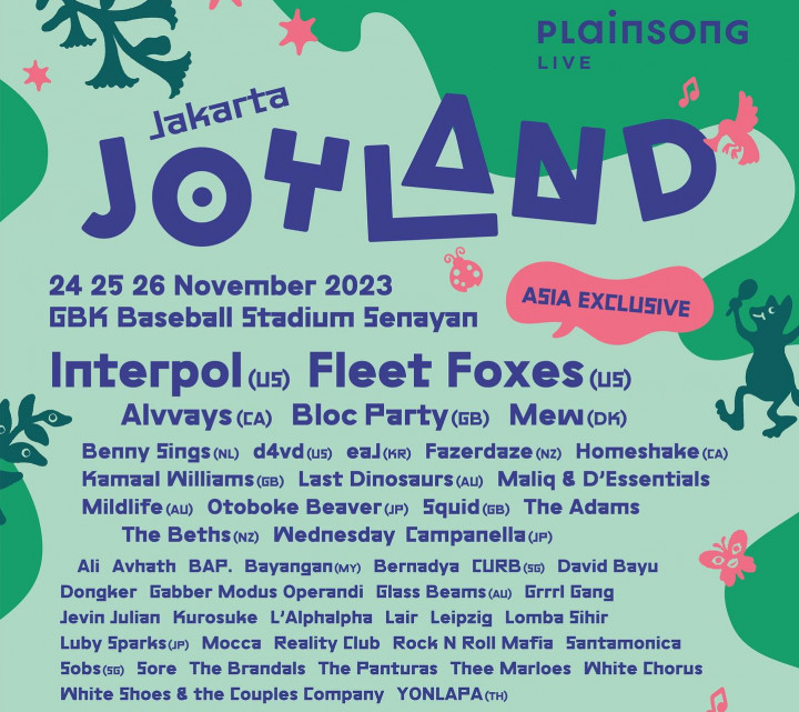 Line Up dan Harga Tiket Joyland Festival 2023