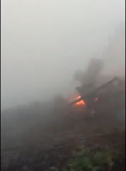 Terekam Kamera Warga, Bagian Pesawat TNI AU Meledak Setelah Jatuh di Kawasan Bromo