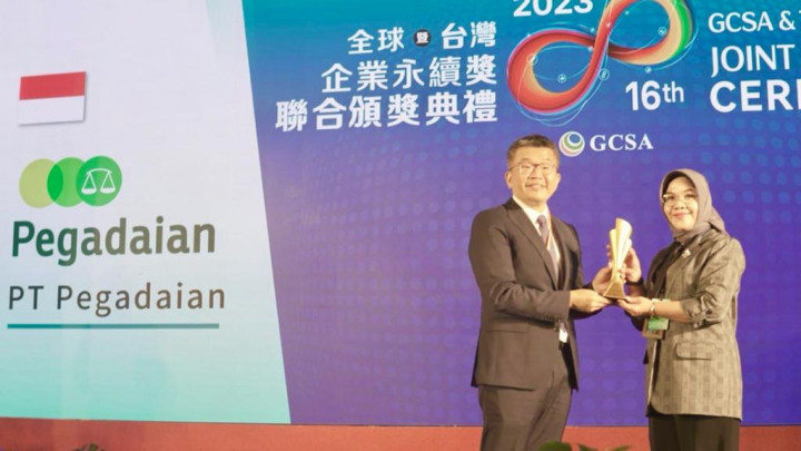 <i>Go International,</i> Pegadaian Raih Penghargaan Global Corporate Sustainability Awards di Taiwan