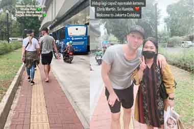 Super Beruntung! Pekerja di Jakarta Ini Pulang Kantor Langsung Diajak Foto Chris Martin