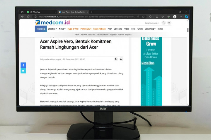 Acer KA272: Desain Trendi, Spesifikasi Mumpuni