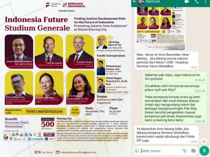 UGM Diduga Larang Diskusi yang Menghadirkan Anies Baswedan