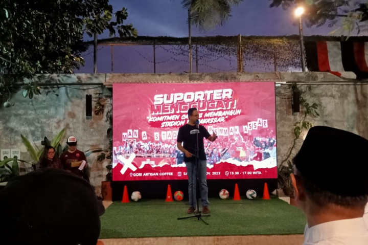 Anies Tanda Tangan Kontrak Politik Pembangunan Stadion dengan Suporter PSM