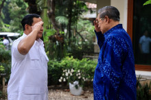 Presiden ke-6 Susilo Bambang Yudhoyono (SBY) bertemu capres nomor urut 1 Prabowo Subianto/.Istimewa