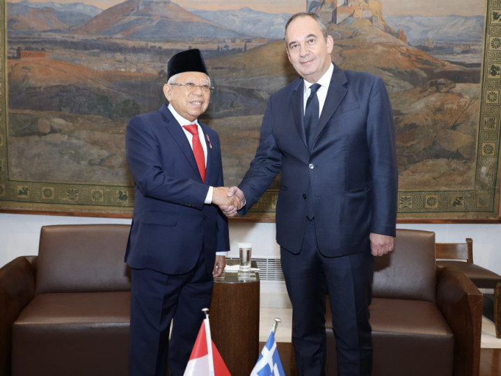 3 Poin yang Dibahas Wapres Ma'ruf dan Wakil Ketua Pertama Parlemen Yunani