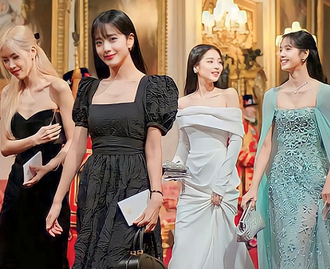 Pesona Anggun dan Elegan BLACKPINK saat Makan Malam dan Terima Penghargaan dari Kerajaan Inggris