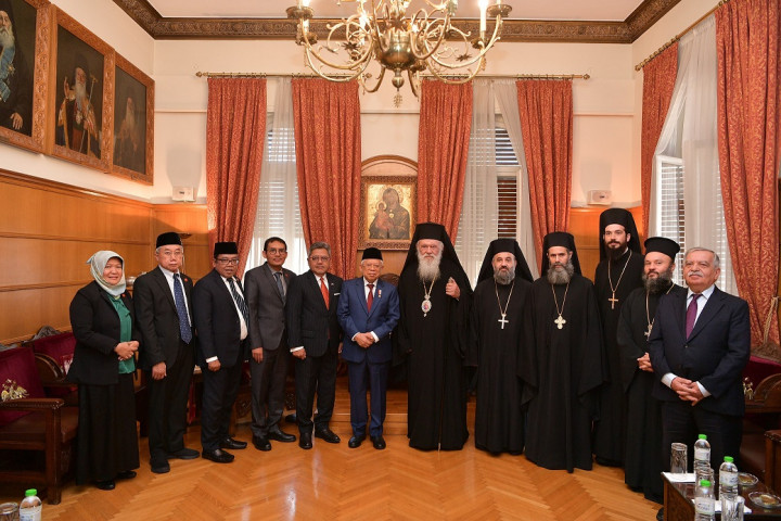 Bertemu Uskup Agung Athena, Wapres Sampaikan Konsep Bhinneka Tunggal Ika