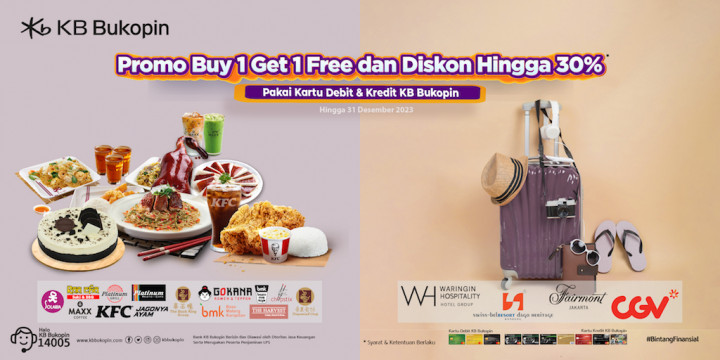 Ada Promo Buy 1 Get 1 Free hingga Diskon 30% Jajan di Merchant Kuliner, Pakai Kartu Kredit & Debit KB Bukopin