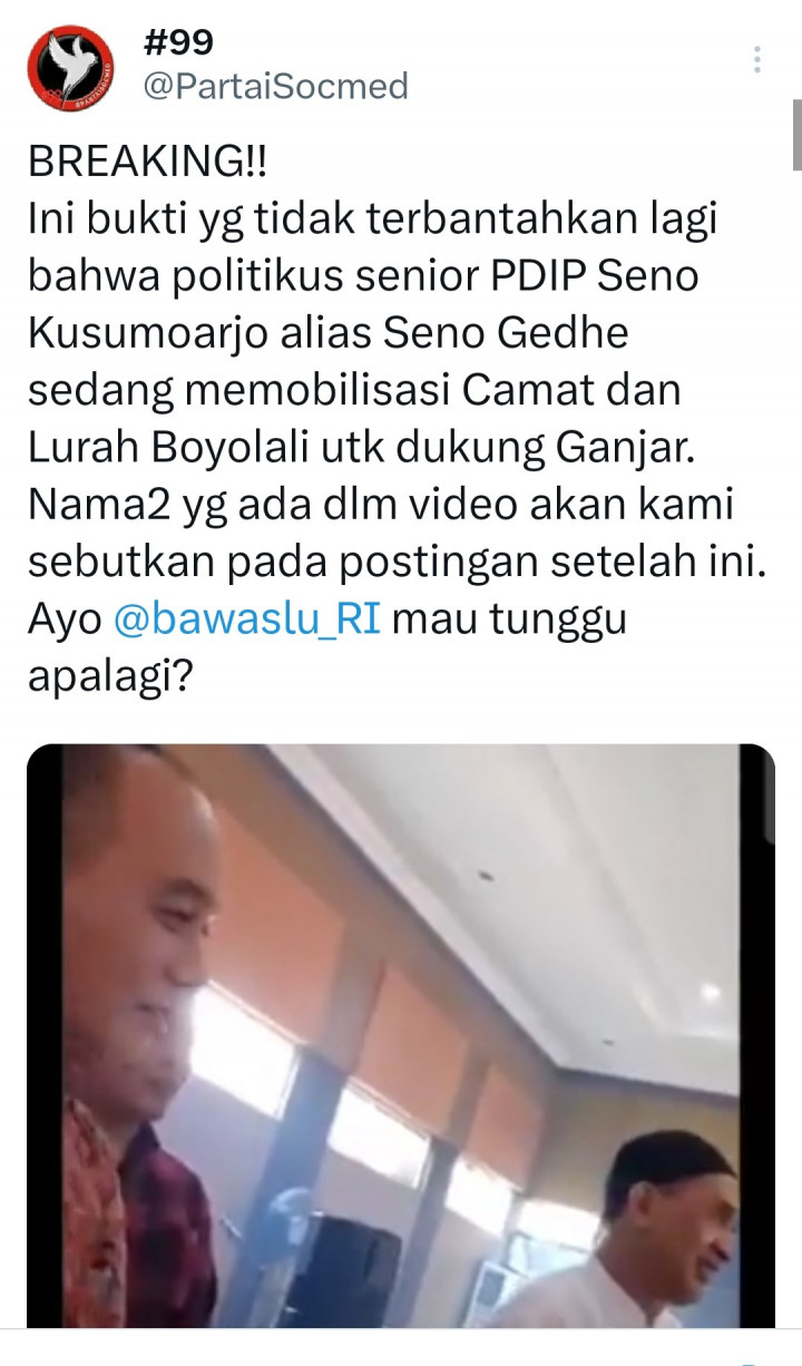 Giliran Camat dan Lurah di Boyolali Diminta Menangkan Ganjar-Mahfud