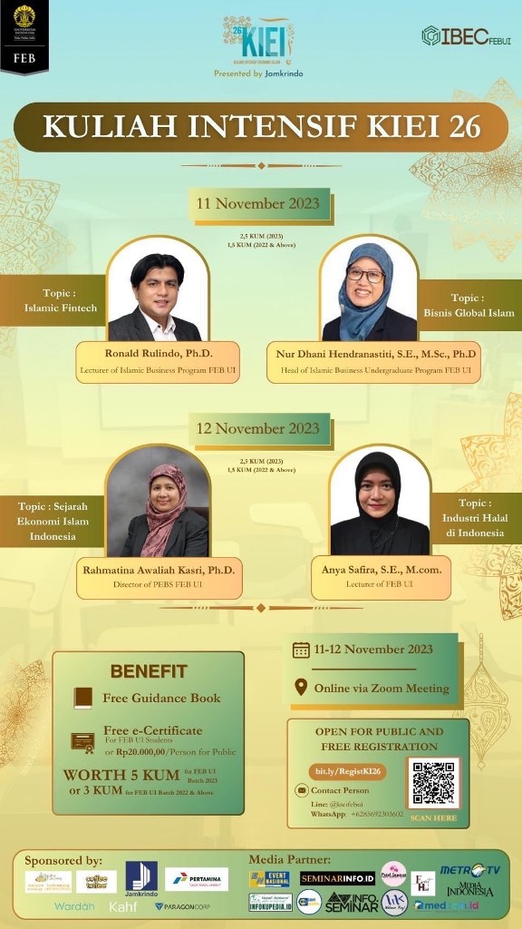 KIEI FEB UI 2023 Digelar, Wadah bagi Masyarakat Pelajari Ekonomi Islam