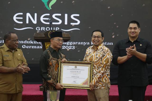 Enesis Group kembali jadi “Mitra Aktif dalam Pelaksanaan Gerakan Masyarakat Hidup Sehat 2023” di Germas Award 2023. (Foto: Dok. istimewa)