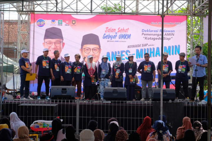 Warga di Kotagede Yogyakarta Antusias Ikuti Kegiatan Tim Pemenangan AMIN