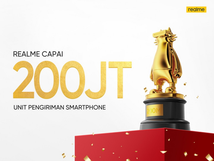 realme Catat 200 Juta Unit Pengiriman Global, Klaim Merek Hape Pertumbuhan Tercepat di Dunia