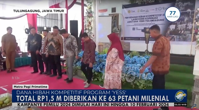 Petani Milenial di Tulungagung Terima Hibah Kompetitif Kementan, Total Rp1,5 Miliar