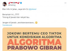 [Cek Fakta] Jokowi Bertemu CEO TikTok Kondisikan Algoritma Prabowo-Gibran, Ini Faktanya