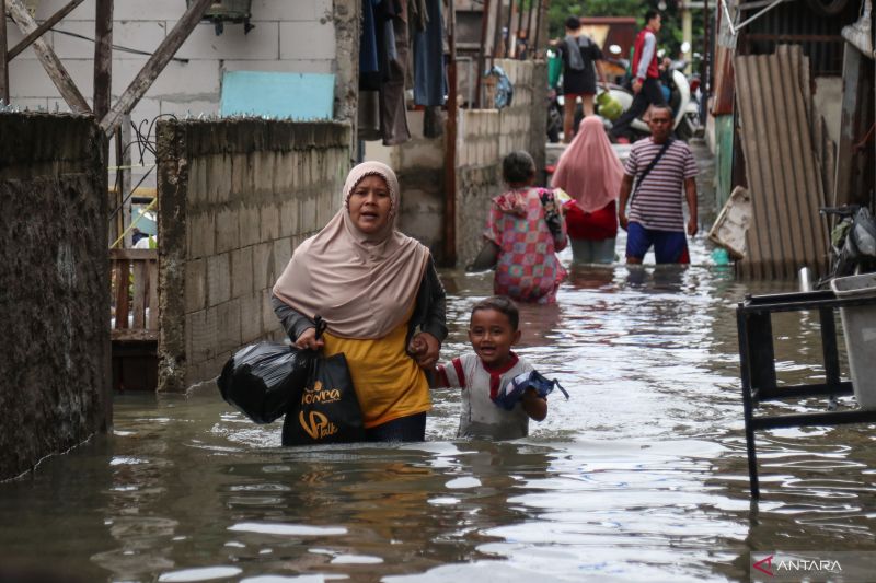 45 RT di Jakarta Banjir Akibat Diguyur Hujan