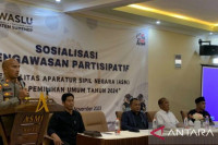 Bawaslu Sumenep menggelar sosialisasi pengawasan partisipatif untuk menekan pelanggaran dan praktik kecurangan Pemilu 2024, Kamis, 30 November 2023. Antara/ HO-Bawaslu Sumenep