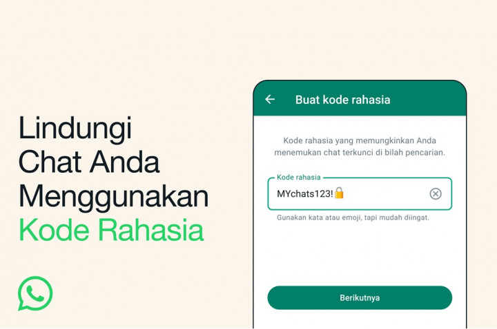 WhatsApp Memperkenalkan Kode Rahasia untuk Kunci Chat