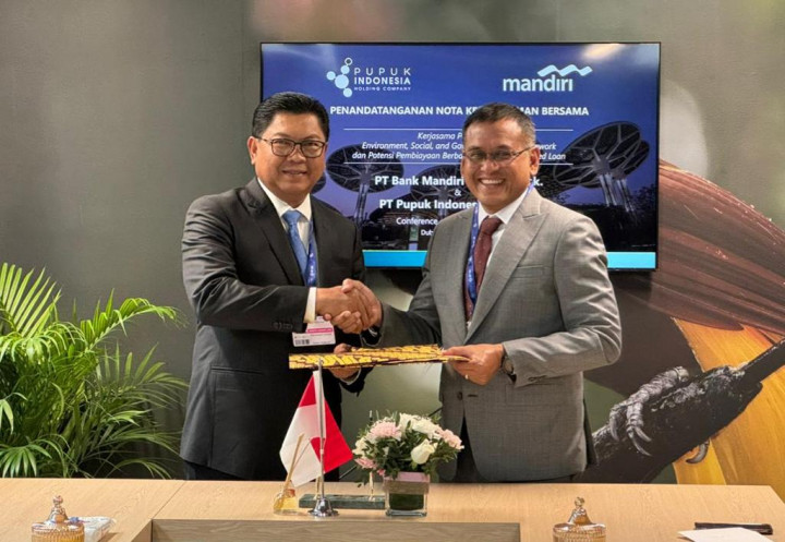 Pupuk Indonesia Gandeng Bank Mandiri Kerja Sama Pembiayaan Hijau