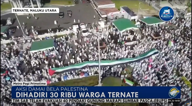 30 Ribu Warga Kota Ternate Gelar Aksi Damai untuk Palestina