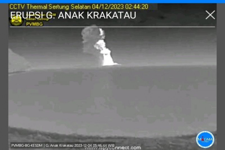 Hari Ini, Gunung Anak Krakatau Erupsi 4 Kali