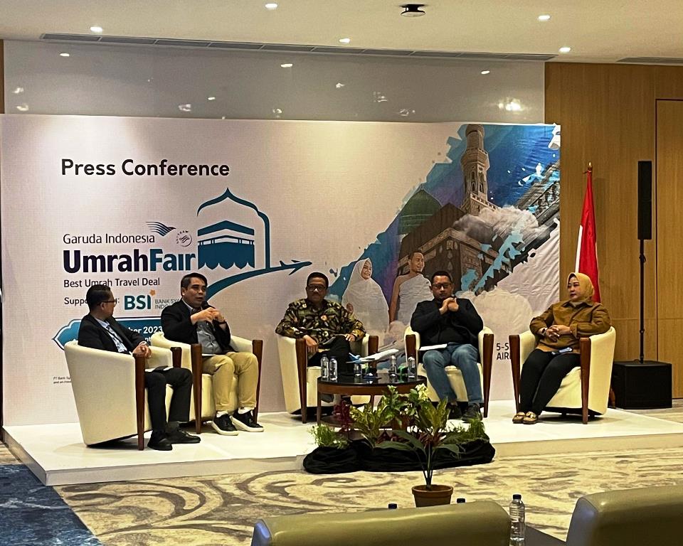 Konferensi Pers Garuda Indonesia Umrah Travel Fair. Dok. Ist