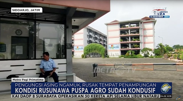 Pengungsi Asing Rusak Rusun Pengungsian di Sidoarjo, Identitas Pelaku Diselidiki