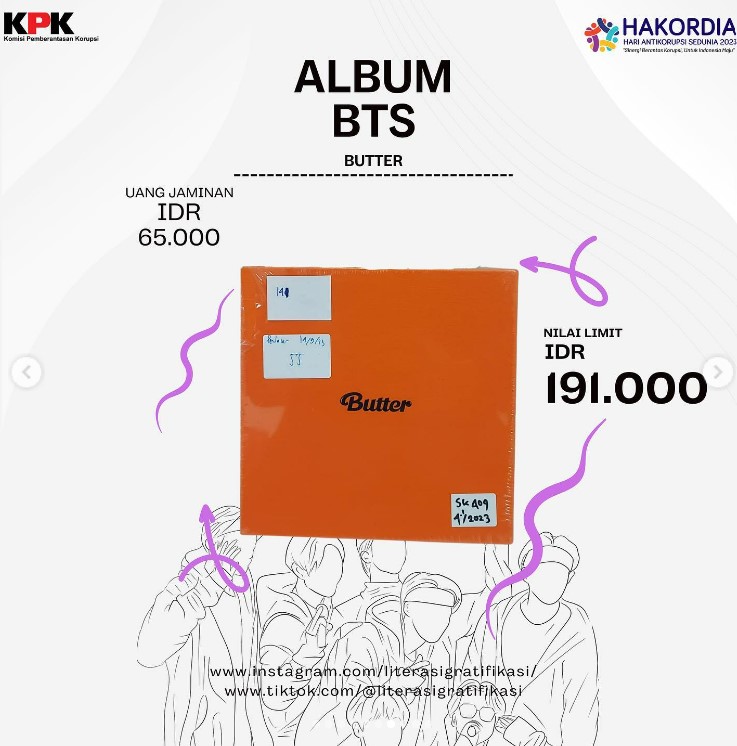 KPK Bakal Lelang Album BTS dan Blackpink Milik Koruptor