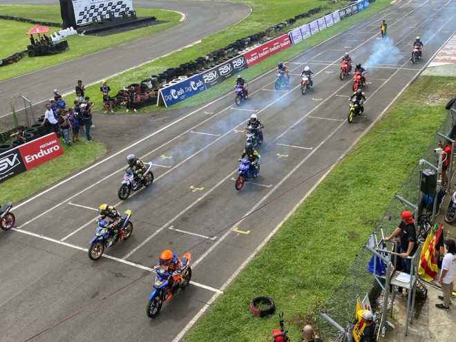 Ajang balap motor Pertamina Enduro RSV Championship di Sirkuit Sentul, Bogor.