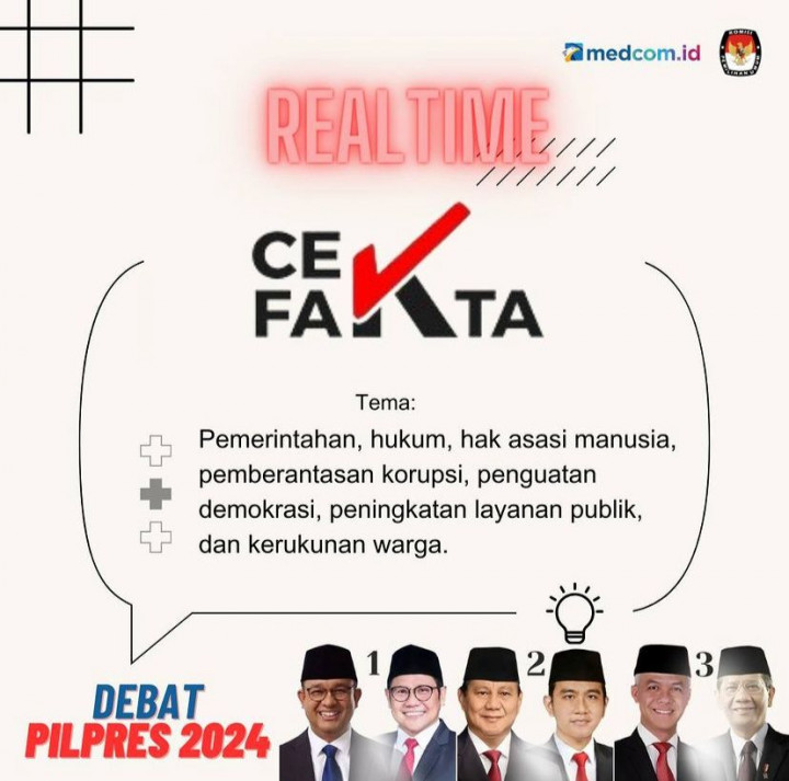 Debat Pilpres 2024: Kenali Rating Cek Fakta yang Akan Dibedah Medcom.id
