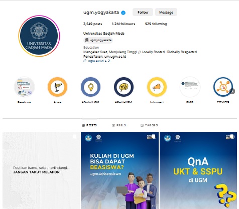 20 Universitas Indonesia Masuk Instagram University Ranking Versi UniRank 2023