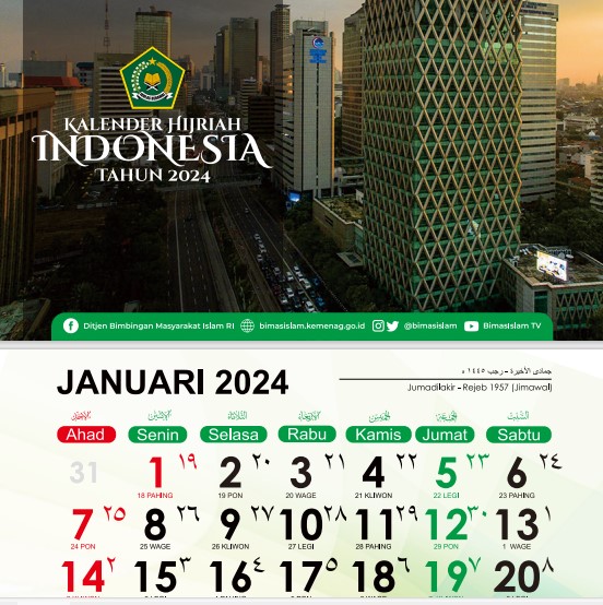 Link Download Kalender Hijriah 2024 Lengkap dengan Pasaran Jawa