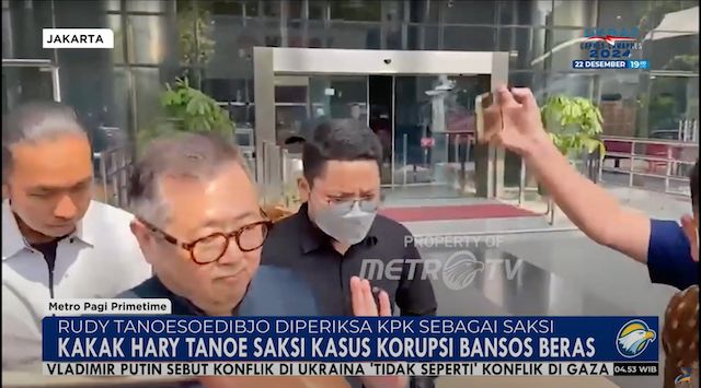 KPK Periksa Kakak Hary Tanoesoedibjo Terkait Kasus Korupsi Bansos