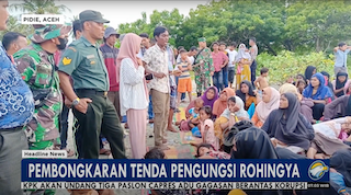 Petani Tambak di Pidie Aceh Rusak Tenda Pengungsi Rohingya