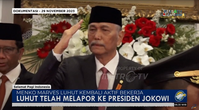 Luhut Binsar Pandjaitan Kembali Bekerja Jadi Menko Marves