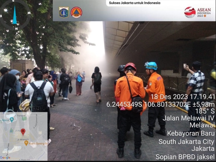 Kebakaran Blok M Square. Dok BPBD DKI Jakarta.