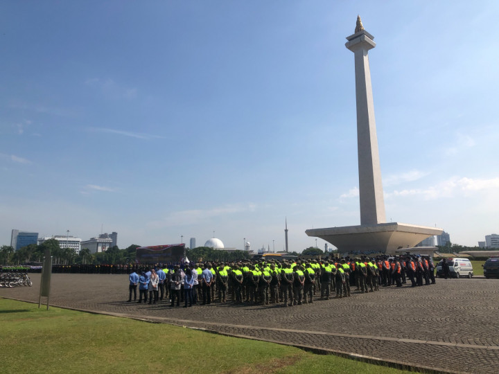 Pengamanan Nataru, TNI-Polri Kumpul di Monas