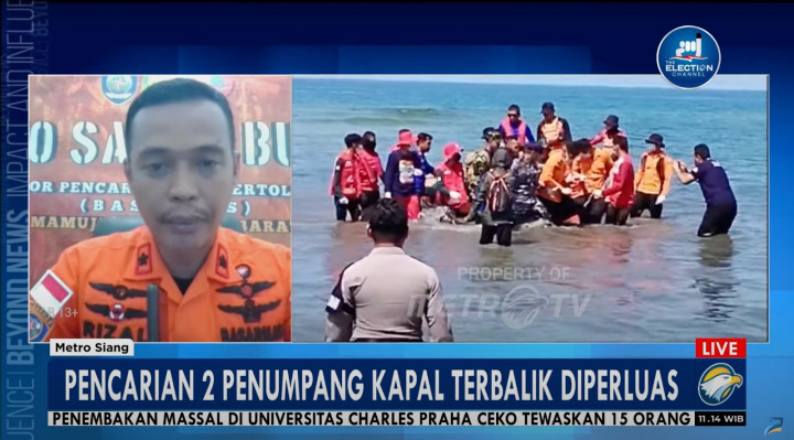 2 Korban Kapal Terbalik di Mamuju Belum Ditemukan