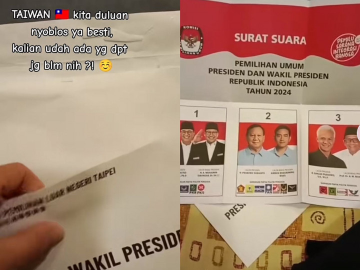 Viral! TKI di Taiwan Sudah Dapat Surat Suara Pemilu 2024, Ini Penjelasannya