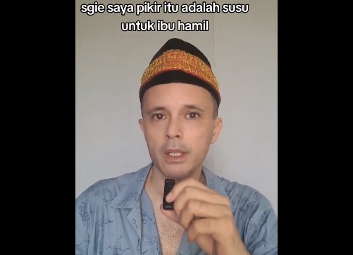 Kocak! Bule Ini Mengira SGIE yang Disebut Gibran Jenis Susu Ibu Hamil